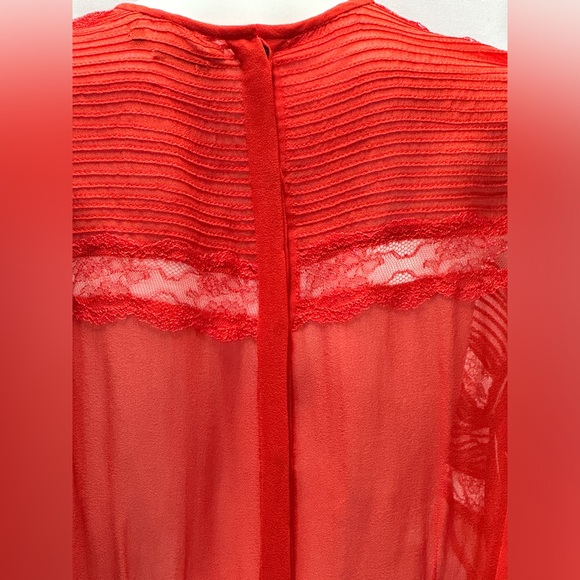 Isabel Marant Red Sheer Top Size 40 - Picture 6 of 11